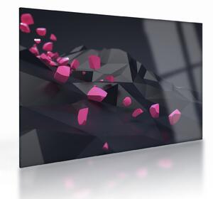 Obraz na szkle - abstrakcja 3D (70x50 cm)