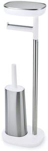 Joseph Joseph Uchwyt na papier toaletowy + szczotka EasyStore ButlerPlus – srebrny