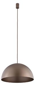 Metalowa lampa wisząca Hemisphere pokojowa kopuła brązowa - brązowy | wenge