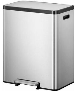 EKO Kosz na śmieci z pedałem Ecocasa II Recycling Step Bin 36 + 24 L matowa stal nierdzewna