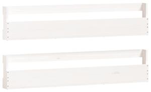 Ścienne półki na buty, 2 szt., biały, 110x9x23 cm, sosna