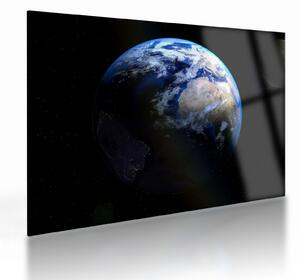 Obraz na szkle planety Ziemia (70x50 cm)