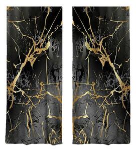 Czarno-złote zasłony zestaw 2 szt. 140x260 cm – Mila Home