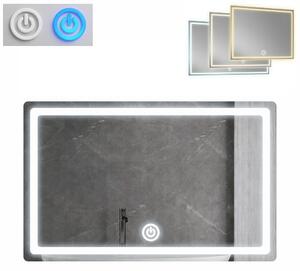 Lustro prostokątne 60 cm x 80 cm, podświetlane LED I ArtDHome