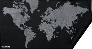 Dekoracja ścienna Dear World mapa świata czarna z nazwami państw