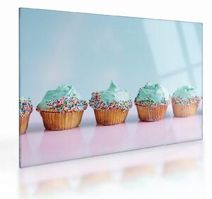 Obraz na szkle cupcakes (70x50 cm)