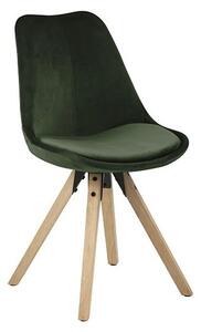 Welurowe krzesło vintage Oscar - ciemnozielone
