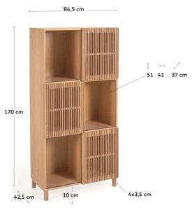 Regał w dekorze dębu z drzwiami przesuwnymi 85x170 cm Beyla – Kave Home