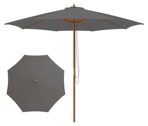 KOMFOTTEU parasol 300 cm, skadany parasol balkonowy, okrgy parasol plaowy, parasol ogrodowy na pla, balkon