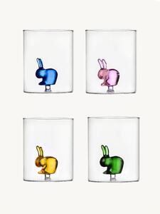 Komplet ręcznie wykonanych szklanek ze szkła borokrzemowego Rabbit, 4 elem