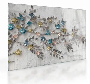 Obraz na szkle - Na gałęzi - abstrakcja (70x50 cm)