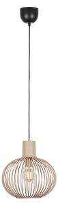 Nowoczesna lampa wisząca z drutu czarna z beżowym kolorem 33 cm - Gila Oswietlenie wewnetrzne