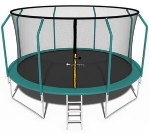 Trampolina ogrodowa premium siatka wewnętrzna drabinka 465 cm 15ft FUNFIT