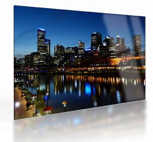 Obraz na szkle nocy w Melbourne (70x50 cm)