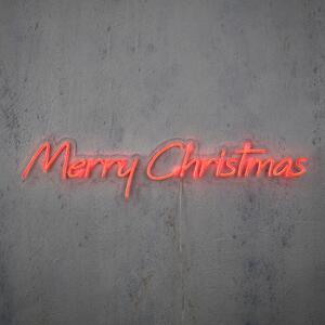 Lampka ścienna neonowa czerwona na Boże Narodzenie - Merry Christmas