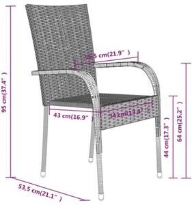 Zestaw Mebli Ogrodowych Komplet Jadalniany 7-Częściowy Rattan Na Taras Balkon Ogród