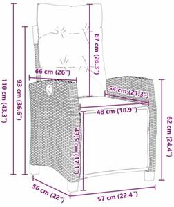 Zestaw Mebli Ogrodowych Komplet Jadalniany Z Poduszkami 3-Częściowy Beżowy Rattan Na Taras Balkon Ogród
