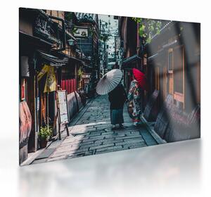 Obraz na szkle - Spacer po Tokio (70x50 cm)