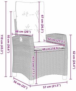Zestaw Mebli Ogrodowych Komplet Jadalniany Z Poduszkami 5-Częściowy Beżowy Rattan Na Taras Balkon Ogród