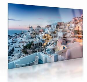 Obraz na szkle - Zmierzch na Santorini (70x50 cm)