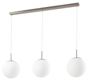 Lampa Wisząca Lindby, Marike, ściemnialny, biały, jadalnia, szkło, nowoczesny