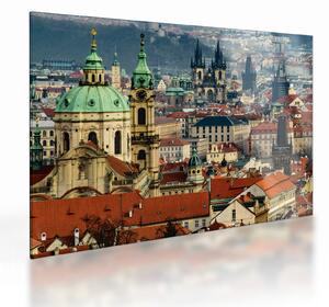 Obraz na szkle - Panorama Pragi (70x50 cm)