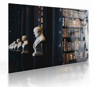 Obraz na szkle - W bibliotece (70x50 cm)