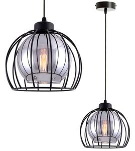 Lampa 1 sufitowa Paloma 4451/2-CS czarna ze srebrnym szkłem