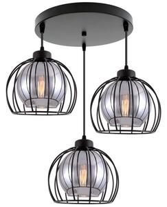 Lampa sufitowa Paloma 4456-CS czarna ze srebrnym szkłem