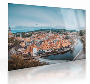 Obraz na szkle - Český Krumlov (70x50 cm)