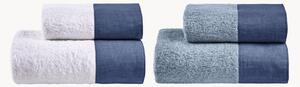 Komplet ręczników z bawełny frotte Azul, 4 elem