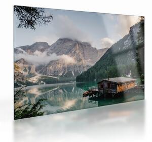 Obraz na szkle - Lake Prags (70x50 cm)