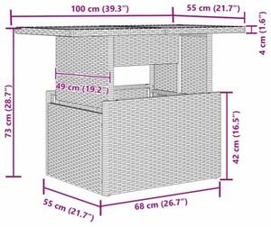 Zestaw Mebli Ogrodowych Komplet Wypoczynkowy Z Poduszkami 8-Częściowy Beżowy Rattan Na Taras Balkon Ogród