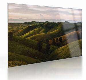 Obraz na szkle - Widok na tajskie wzgórza (70x50 cm)