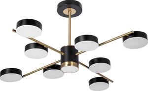 Venti LED Żyrandol 8xLED/7W/230V + LED/6W 3000-6000K śr. 77 cm złoty/czarny VE0527