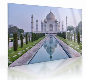 Obraz na szkle - Taj Mahal o wschodzie słońca (70x50 cm)