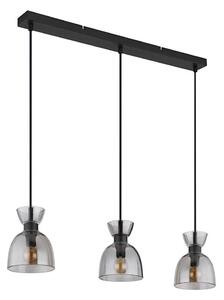 Globo Globo 15769S-3 - Żyrandol na lince MASSEY 3xE14/40W/230V czarny/dymny GL8466