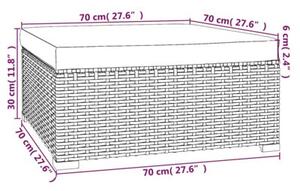 Zestaw Mebli Ogrodowych Komplet Wypoczynkowy Z Poduszkami 4-Częściowy Brązowy Rattan Na Taras Balkon Ogród