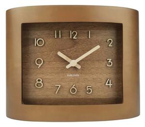 Karlsson 5961DW designerski zegar stołowy 22 x 17cm , brązowy