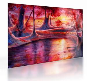 Obraz na szkle magicznego lasu (70x50 cm)