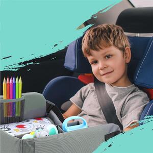 Stolik podróżny dla dzieci do samochodu - szary