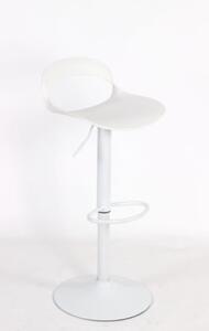 Krzesło barowe Wrapp regulowane białe