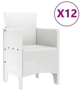 Zestaw do jadalni na zewnątrz z polirattanu - 12 miejsc, ergonomiczny design, odporny na uv