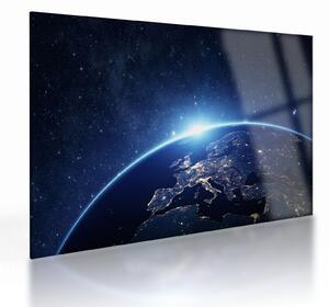 Obraz na szkle planety Ziemia (70x50 cm)