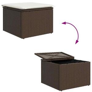 Zestaw Mebli Ogrodowych Komplet Wypoczynkowy Z Poduszkami 5-Częściowy Brązowy Rattan Na Taras Balkon Ogród
