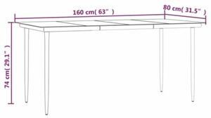 Zestaw Mebli Ogrodowych Komplet Jadalniany Z Poduszkami 7-Częściowy Czarny Metal Na Taras Balkon Ogród