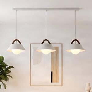 Lampa wisząca Funda Luminex, możliwość ściemniania, biały / opal, salon / jadalnia, metal, skandynawski