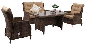 Meble technorattanowe Malaga Apetito 4 brąz Garden Point
