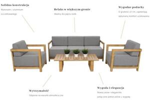 Zestaw mebli ogrodowych HOME & GARDEN Lyon 109372 Szaro-brązowy