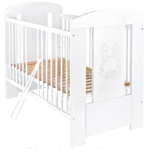Łóżeczko dla dzieci New Baby Króliczek standard białe